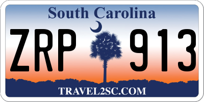 SC license plate ZRP913
