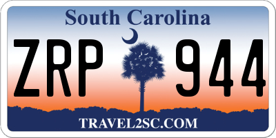 SC license plate ZRP944