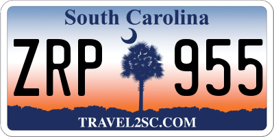 SC license plate ZRP955