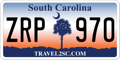 SC license plate ZRP970