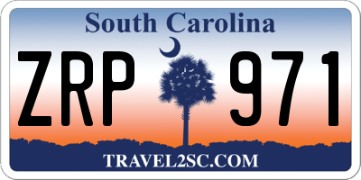 SC license plate ZRP971
