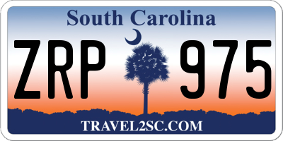 SC license plate ZRP975