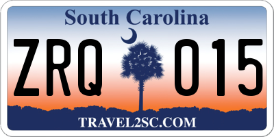 SC license plate ZRQ015