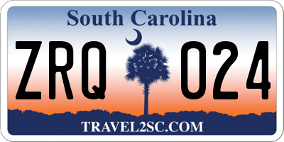 SC license plate ZRQ024