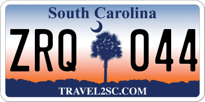 SC license plate ZRQ044