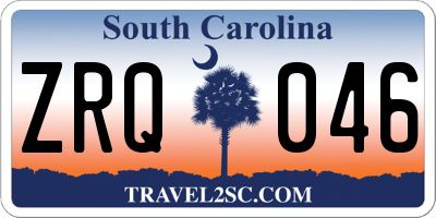 SC license plate ZRQ046