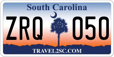 SC license plate ZRQ050