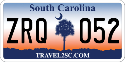 SC license plate ZRQ052