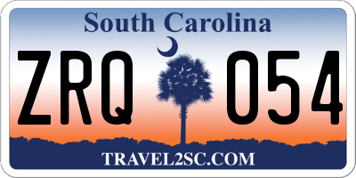 SC license plate ZRQ054
