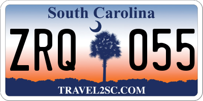 SC license plate ZRQ055