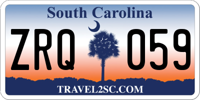 SC license plate ZRQ059
