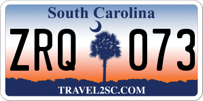 SC license plate ZRQ073