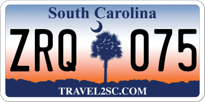 SC license plate ZRQ075