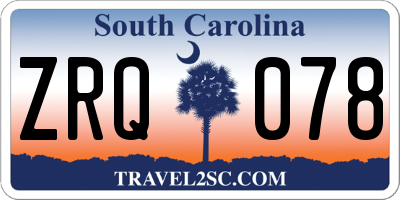 SC license plate ZRQ078