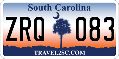SC license plate ZRQ083