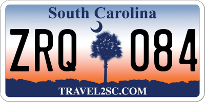 SC license plate ZRQ084