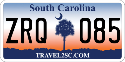 SC license plate ZRQ085