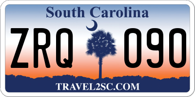 SC license plate ZRQ090