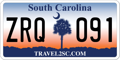 SC license plate ZRQ091