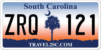 SC license plate ZRQ121