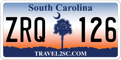 SC license plate ZRQ126