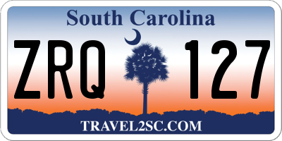 SC license plate ZRQ127