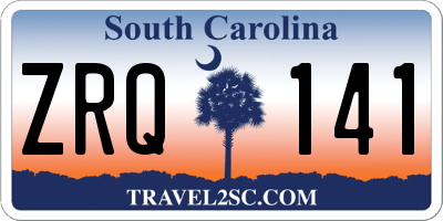 SC license plate ZRQ141