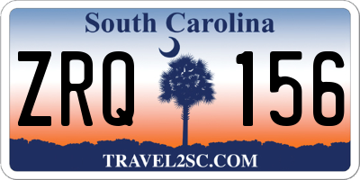 SC license plate ZRQ156