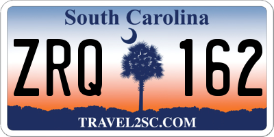 SC license plate ZRQ162