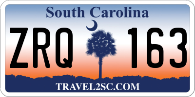 SC license plate ZRQ163