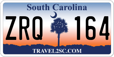 SC license plate ZRQ164