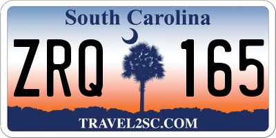 SC license plate ZRQ165