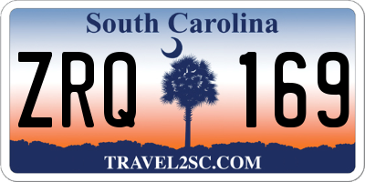 SC license plate ZRQ169