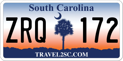 SC license plate ZRQ172