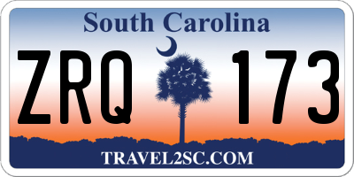 SC license plate ZRQ173