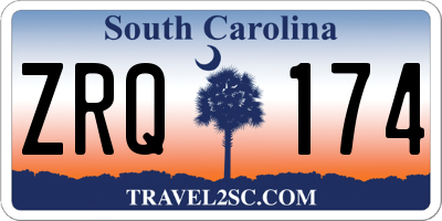 SC license plate ZRQ174