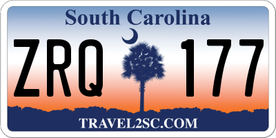 SC license plate ZRQ177