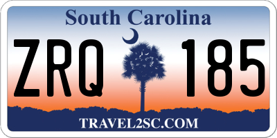 SC license plate ZRQ185