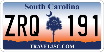 SC license plate ZRQ191