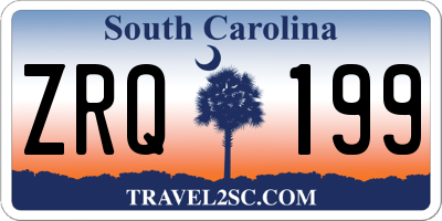 SC license plate ZRQ199