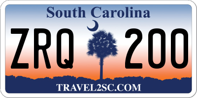 SC license plate ZRQ200