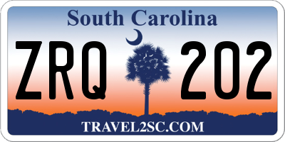 SC license plate ZRQ202