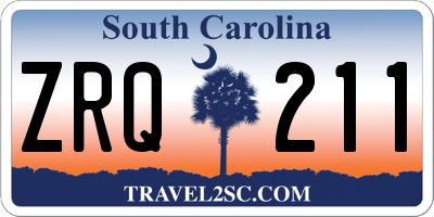 SC license plate ZRQ211