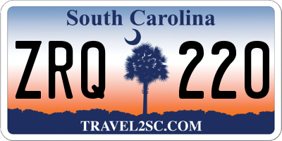 SC license plate ZRQ220