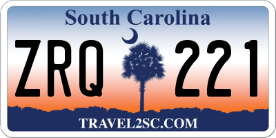 SC license plate ZRQ221