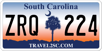 SC license plate ZRQ224