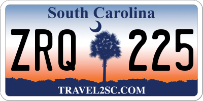 SC license plate ZRQ225