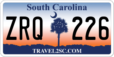 SC license plate ZRQ226