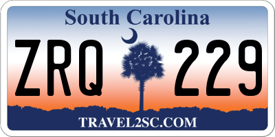 SC license plate ZRQ229