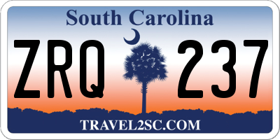 SC license plate ZRQ237